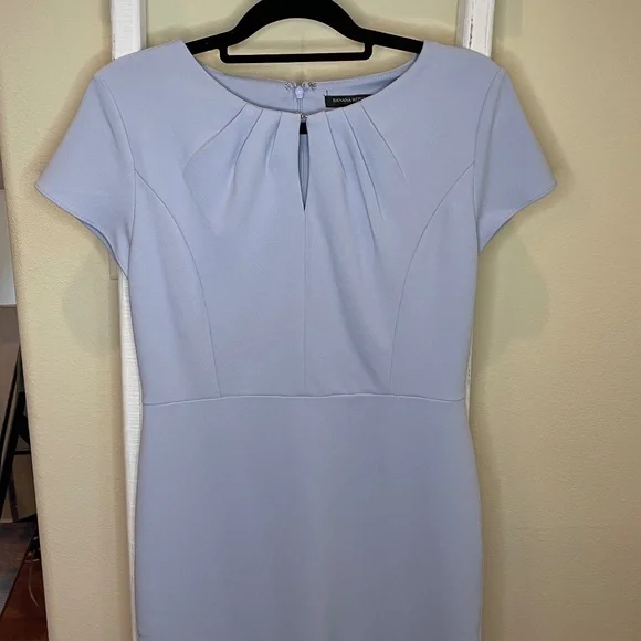banana republic light blue dress Banana Republic Light Blue Long Sleeve Midi